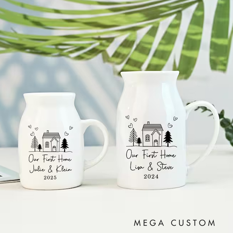 Personalized Flower Vase for a New Home Occasion Moving In Gift for Friends Housewarming Gift Idea for Couples Neighbors Gifts for Newlyweds