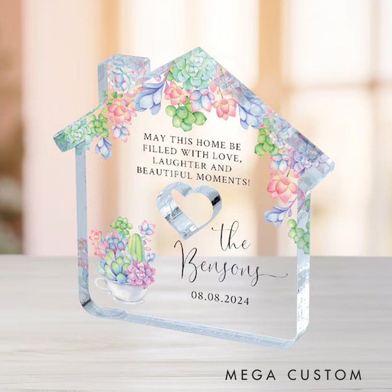 Personalized New Home Gift New Home Decor Housewarming Gift New Home Acrylic Plaque Our First Home Gift for Homeowner Home Decor