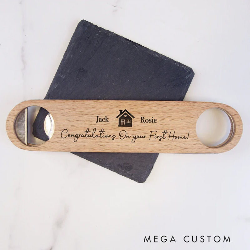 Personalized New Home Gift Custom Housewarming New House Bottle Opener First Home Gift for Couple Home Sweet Home Our First Home