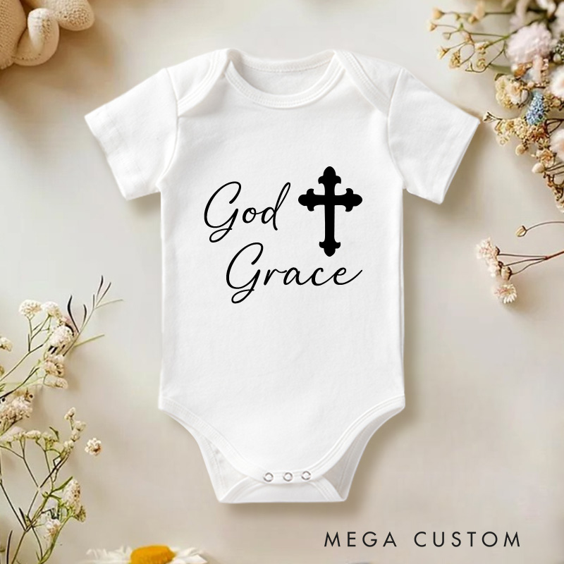 Personalized God Bless First Name Baby Onesie New Baby Girl Boy Gift Nursery Gift