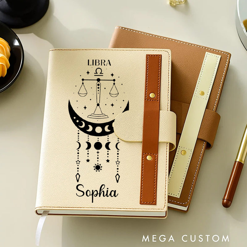 Personalized Zodiac Journal Hardcover Astrology Notebook Writing & Journaling Zodiac Sign Journal Notebook