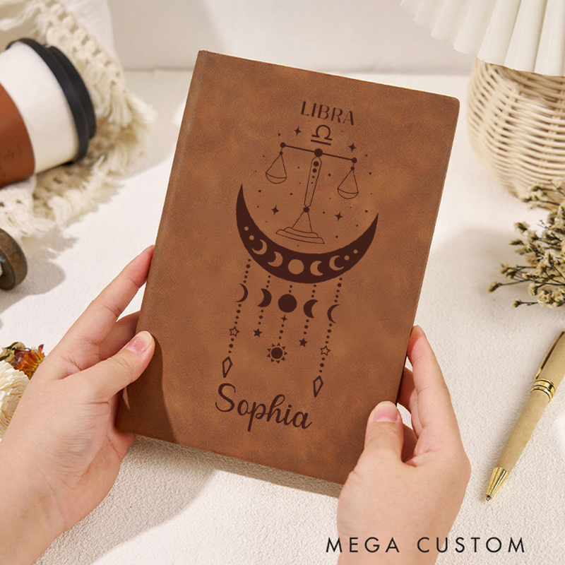 Personalized Zodiac Journal Hardcover Astrology Notebook Writing & Journaling Zodiac Sign Journal Notebook