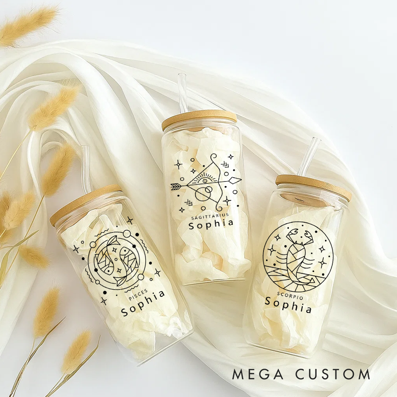 Personalized Zodiac Sign Floral Tumbler Coffee Tumbler Zodiac Personalized Birthday Gift Astrology Gift Celestial Moon Gifts Christmas Zodiac Gift