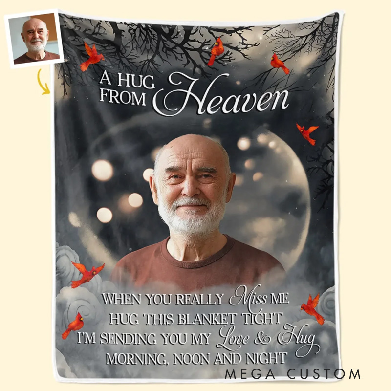 Personalized Photo Memorial Blanket The Love Of A Family Is A Life's Greatest Blessing Christmas Sympathy Gifts for Family Members 