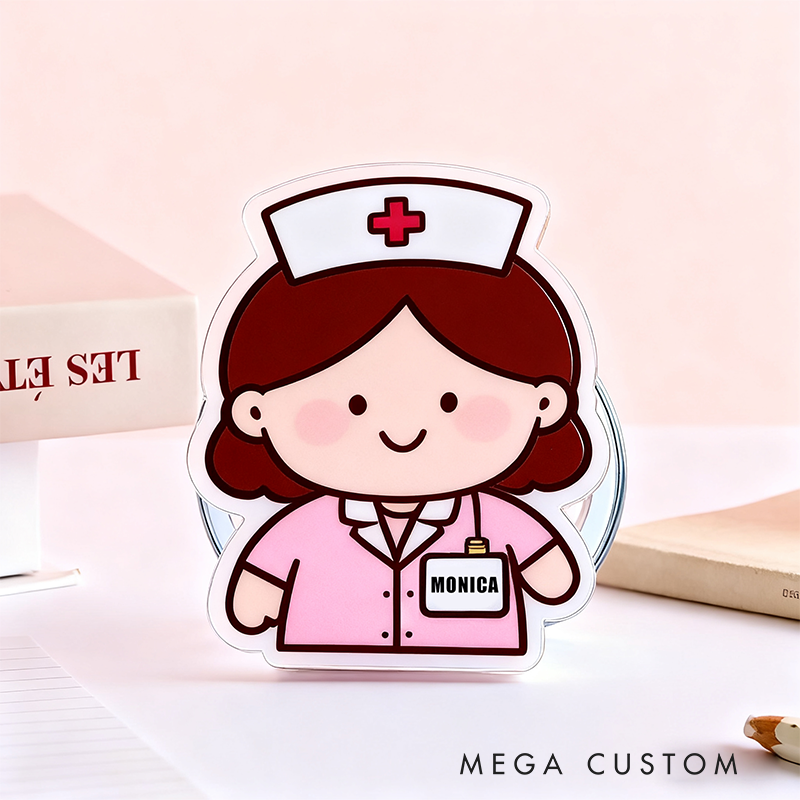 Personalized Cute Nurse Phone Grip  Stand Custom Name Nursing Gift