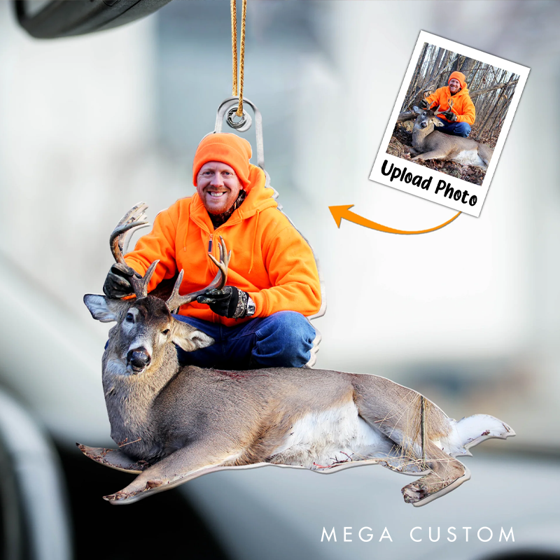 Personalized Custom Photo Ornament For Hunting Lovers Hunting Ornament for Christmas Gift