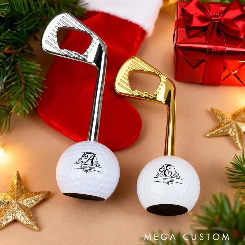 Personalized Golf Club Bottle Opener with Custom Initials and Name for Beer Lovers Golf Enthusiasts  
