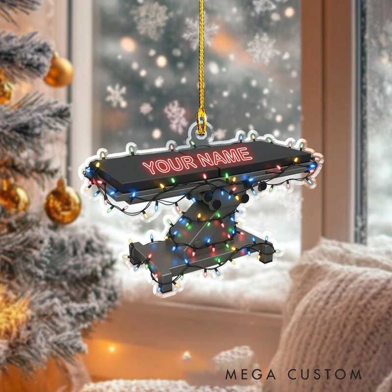  Personalized Operating Table Christmas Ornament Custom Name Surgical Themed Decoration