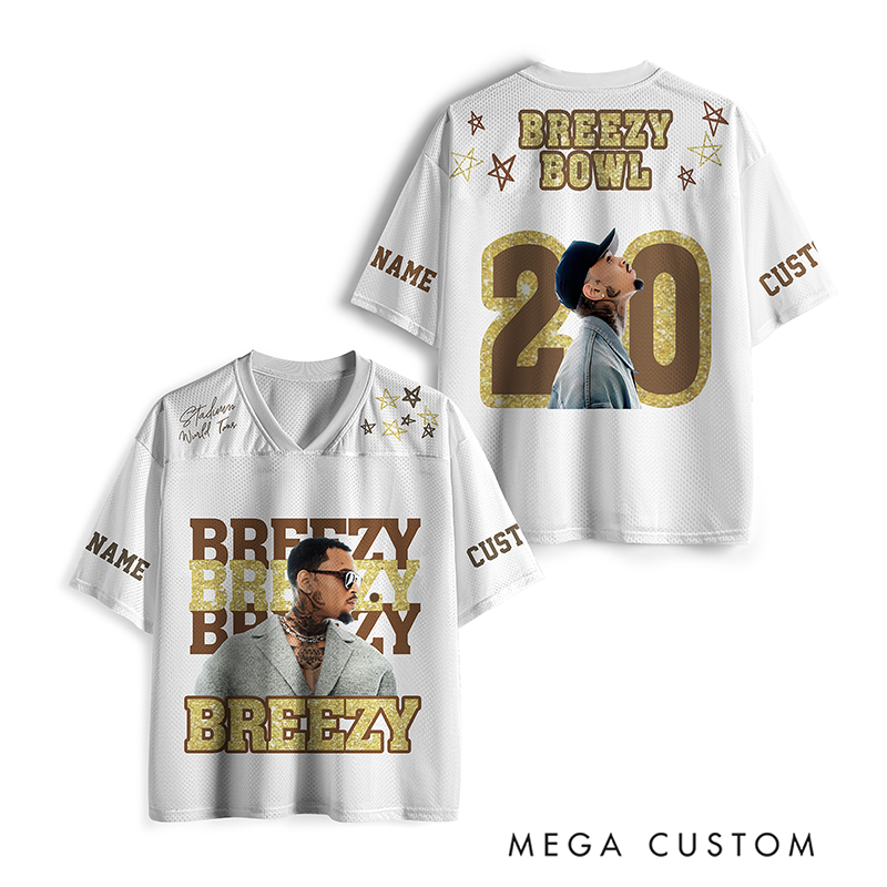 Personalized Football Jersey Mesh Concert Outfit Concert Shirt Gift for Fans Country Music