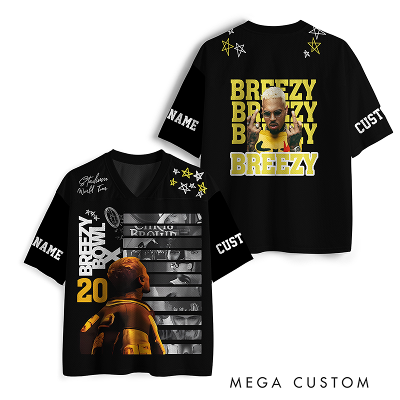 Personalized Football Jersey Mesh Concert Outfit Concert Shirt Gift for Fans Country Music