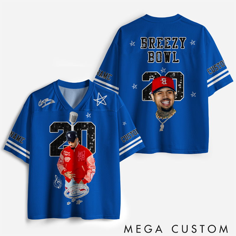 Personalized Football Jersey Mesh Concert Outfit Concert Shirt Gift for Fans