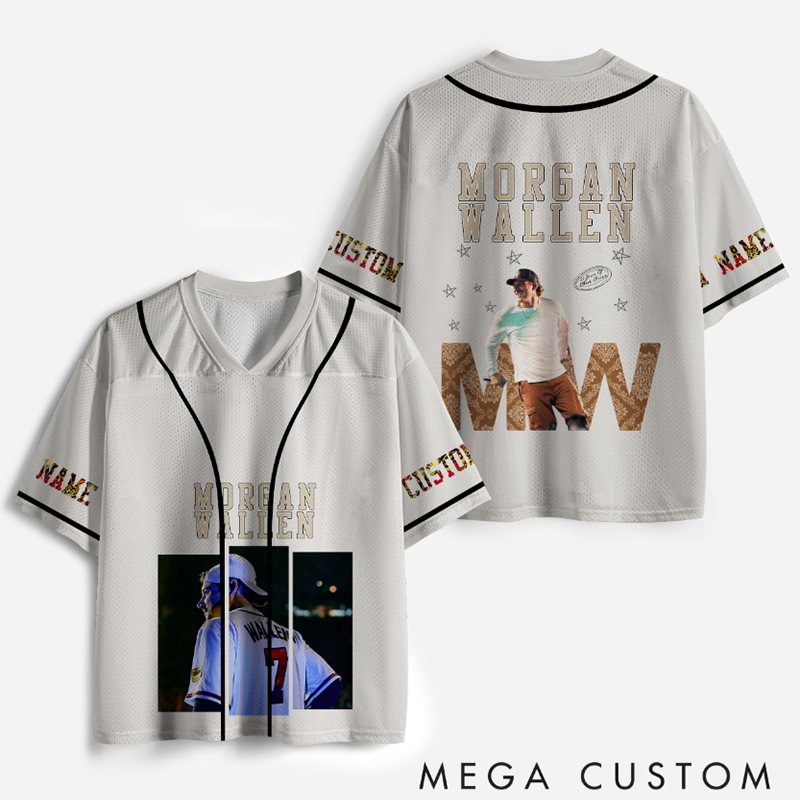 Personalized Football Jersey Mesh Concert Outfit Concert Shirt Gift for Fans Country Music