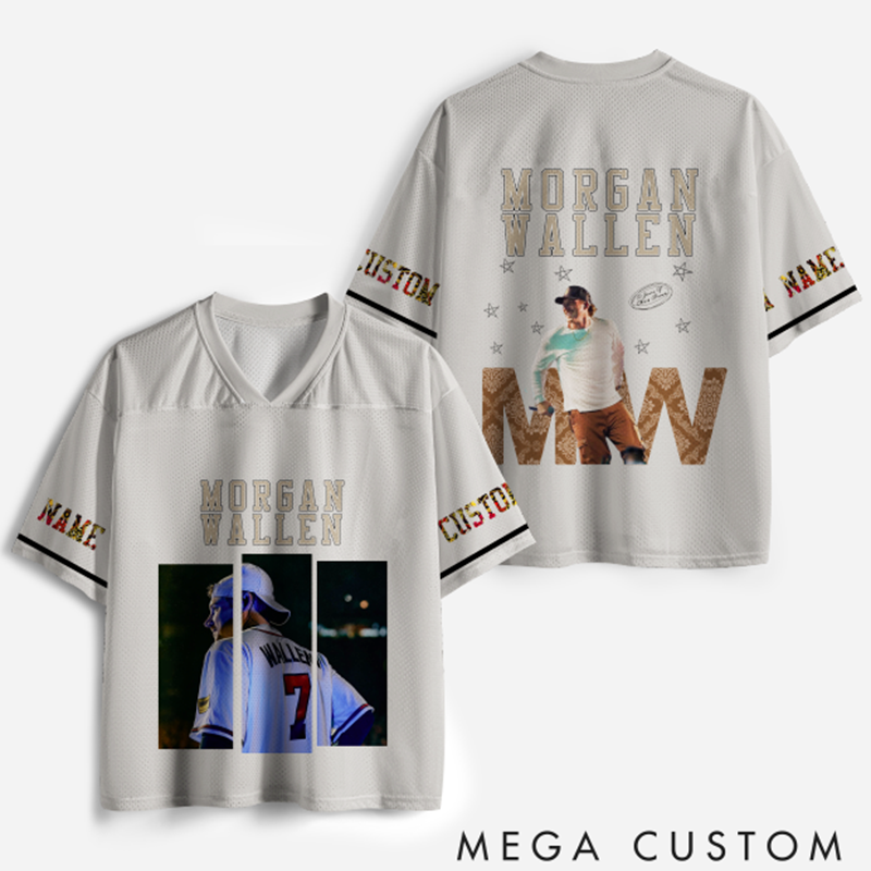 Personalized Hip Hop Music Tour Jersey Football Jersey Mesh Concert Outfit Concert Shirt Gift for Fans Country Music