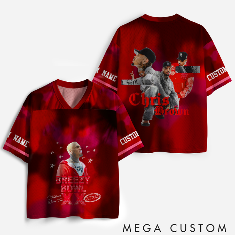 Personalized Hip Hop Music Tour Jersey Football Jersey Mesh Concert Outfit Concert Shirt Gift for Fans Country Music