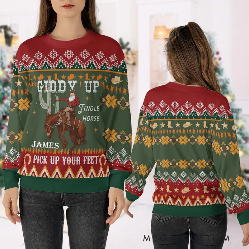 Personalized Ugly Sweater Music Christmas Sweater Song Fan Family Sweater
