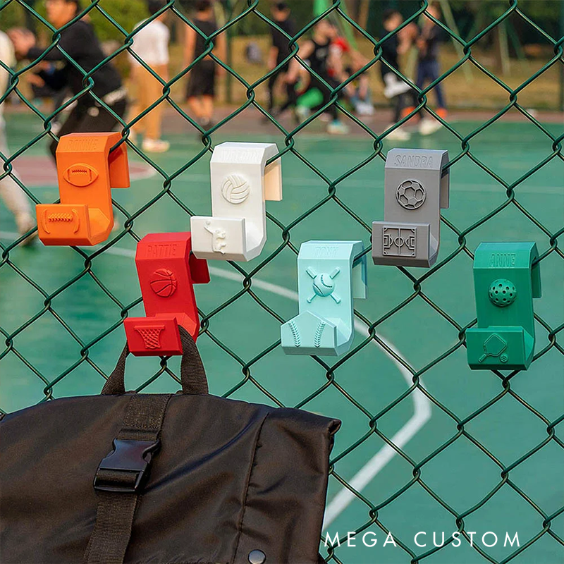 Personalized Sports Fence Hook with Custom Name