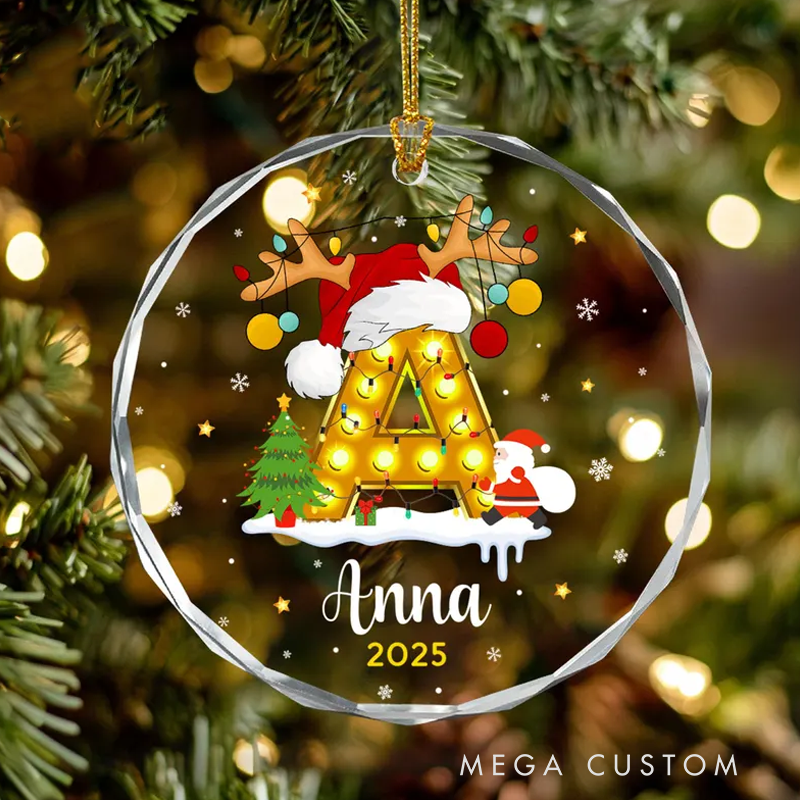 Personalized Letter Name Ornament Custom Alphabet Christmas Ornament Family Name Christmas Ornament 2025 Christmas Gift