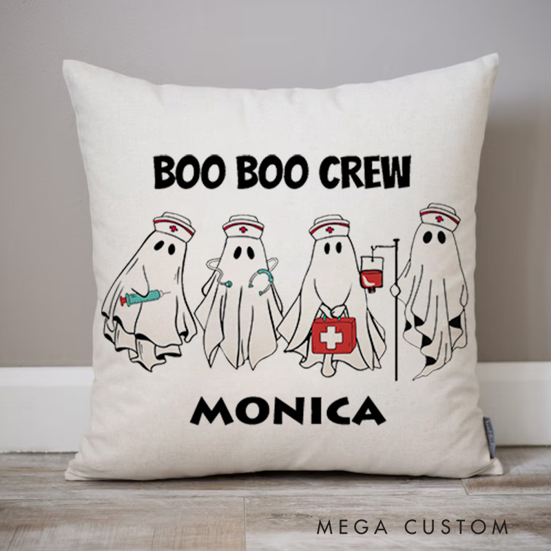 Personalized Throw Pillow for Nurse  Spooky Healthcare Heroes Design Nurse Appreciation Gifts