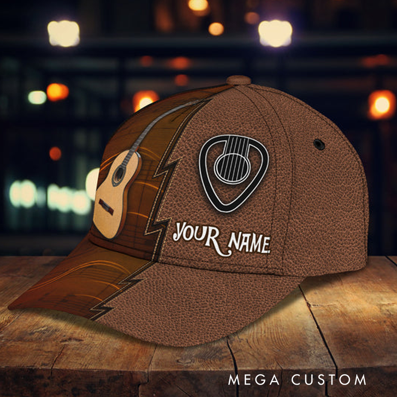Personalized Name 3D Print Baseball Cap for Music Lover Perfect Music Lovers Guitar Lovers Custom Gift Hat With Unique Design Lover Guitar