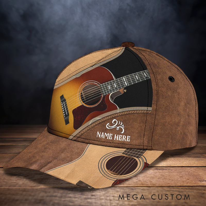 Personalized Name 3D Print Baseball Cap for Music Lover Perfect Music Lovers Guitar Lovers Custom Gift Hat With Unique Design Lover Guitar