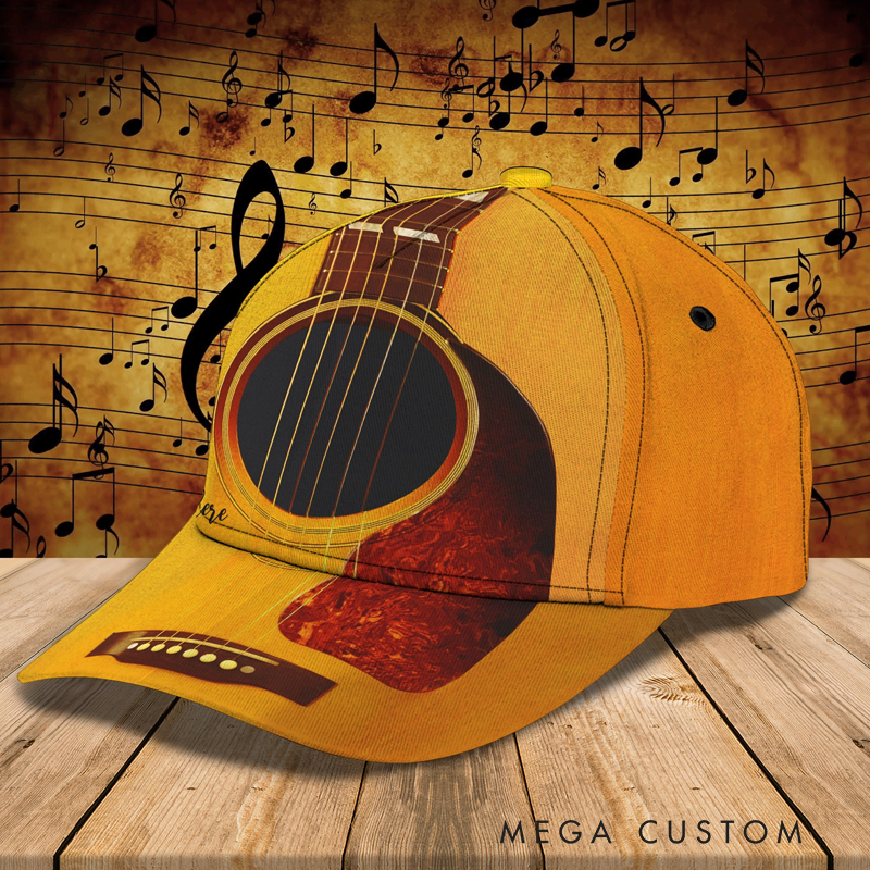 Personalized Name 3D Print Baseball Cap for Music Lover Perfect Music Lovers Guitar Lovers Custom Gift Hat With Unique Design Lover Guitar