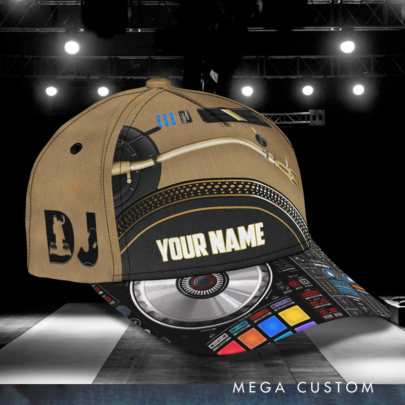 Personalized 3D Printed DJ Adjustable Snapback Closure Hat Electronic Musical Instrument Cap