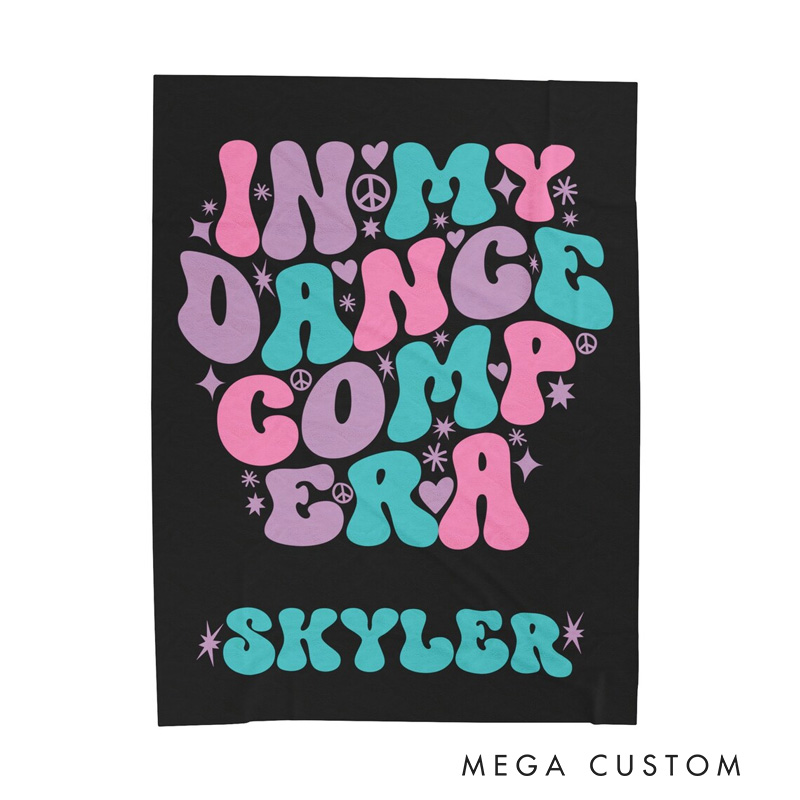Personalized In My Dance Comp Era Blanket Flannel Blanket Ballet Lover Blanket with Name for Dance Lovers Dancer