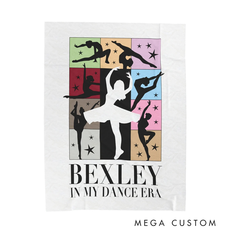 Personalized Dance Era Tour Blanket Flannel Blanket Ballet Lover Blanket with Name for Dance Lovers Dancer