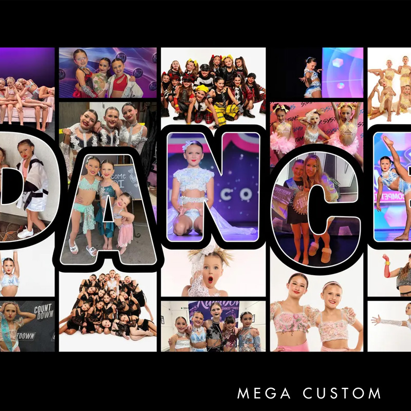 Personalized Dance Collage Photo Blanket Flannel Blanket Ballet Lover Blanket with Name for Dance Lovers Dancer