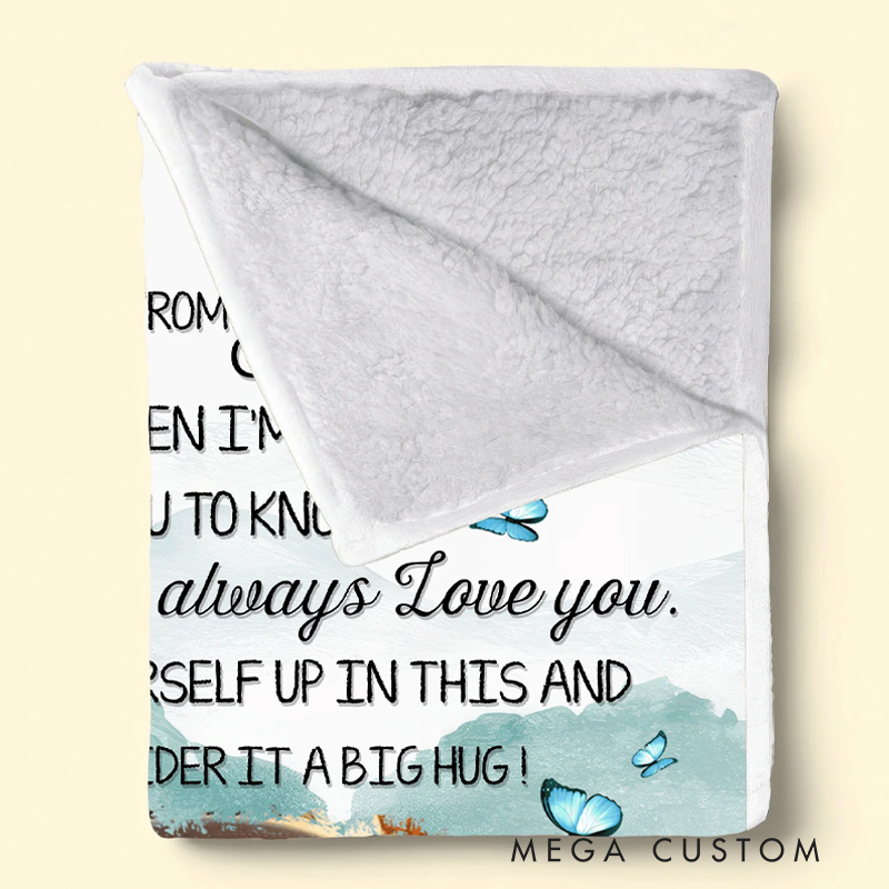 Personalized  I Always Love You Photo Blanket Custom Photo Memorial Throw Blanket Sympathy Gift for Loss of Loved One