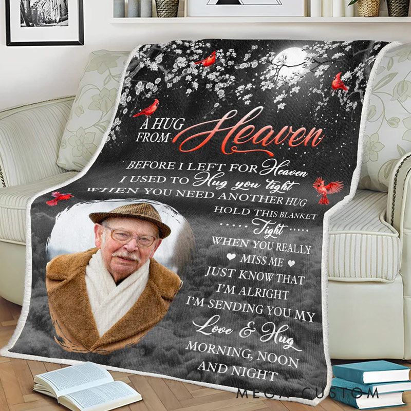 Personalized When You Really Miss Me Photo Blanket Christmas Gift Custom Photo Memorial Throw Blanket Sympathy Gift 