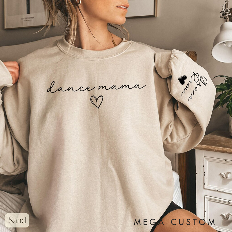 Personalized Cozy Dance Mama Classic Sweatshirt Horror Film Crewneck Dance Lover Shirt for Dance Team