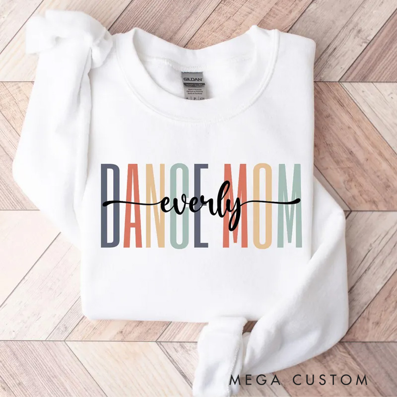 Personalized Colorful Dance Mom Classic Sweatshirt Horror Film Crewneck Dance Lover Shirt for Dance Team