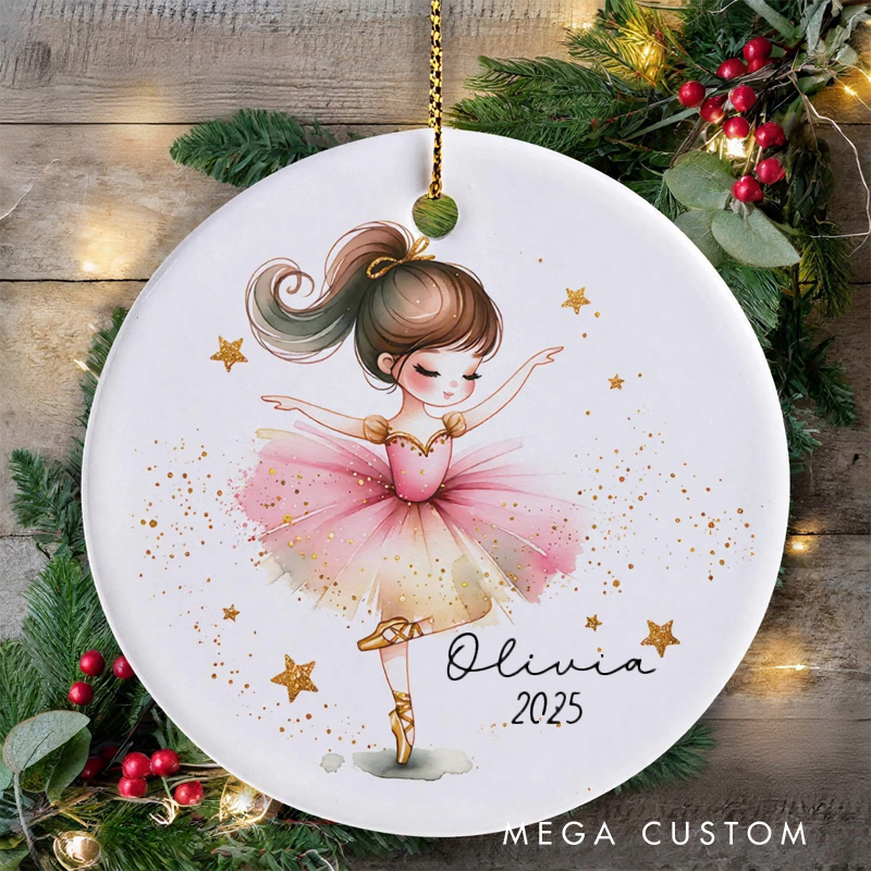 Personalized Magical Fairy Ballerina Ceramic Christmas Ornament Dance Lovers Christmas Gift Dancer Xmas Gift Christmas Decor