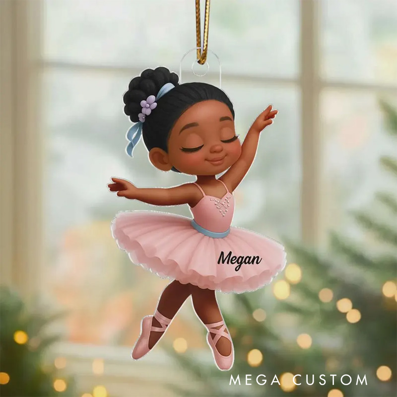 Personalized Cute Dancing Ballerina Acrylic Christmas Ornament Dance Lovers Christmas Gift Dancer Xmas Gift Christmas Decor