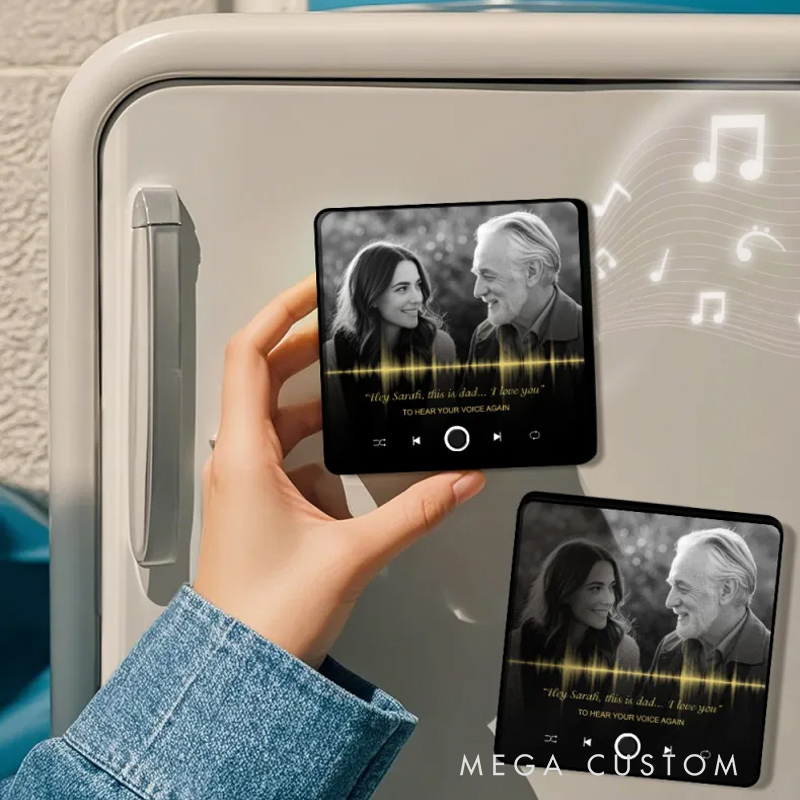 Personalized Recording Fridge Magnet Record the Voices and Laughter of Loved Ones Memorial Gift Hear Your Voice Again