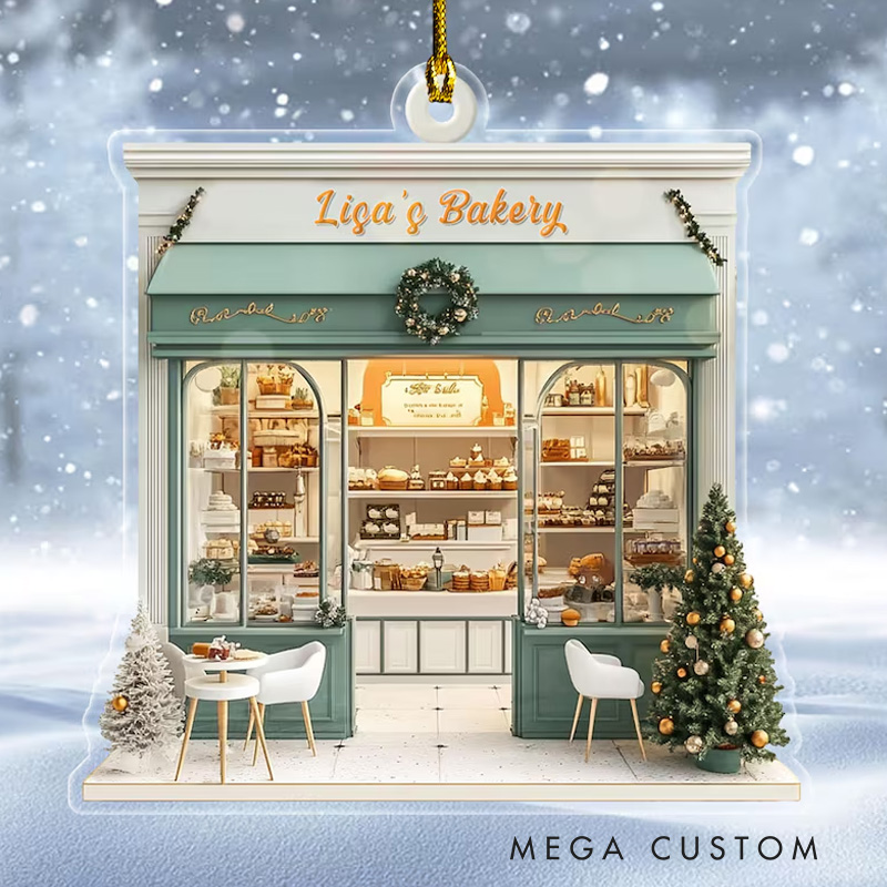Personalized Name Bakery Christmas Ornament Bakery Keepsake for Baker Ornament with Name for Baking Lover Gift