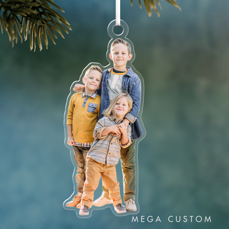 Personalized Laser Cut Photo Acrylic Christmas Ornament