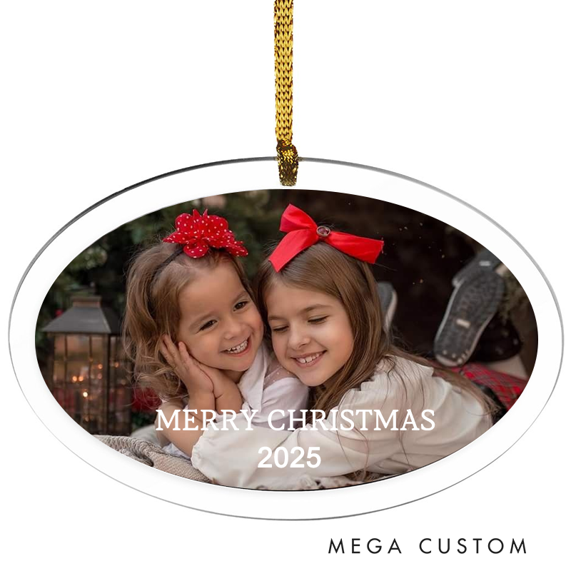 Personalized Photo Acrylic Christmas Ornament Home Decoration Christmas Gift