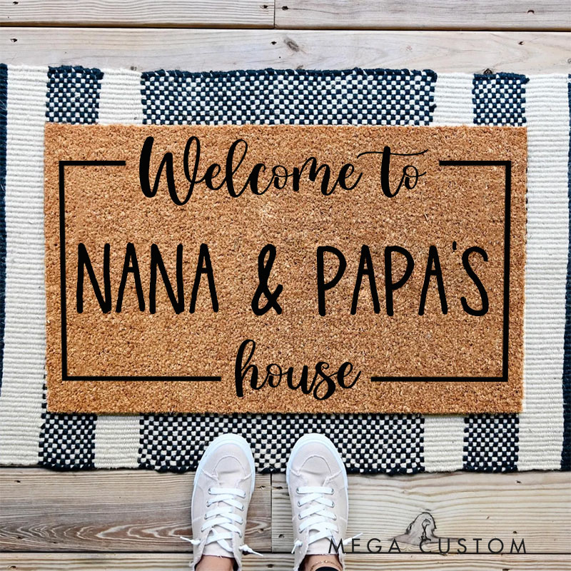 Personalized Grandparents Welcome Doormat a Thoughtful Housewarming Gift for Family Home Welcome Mat for Home New Home Gift