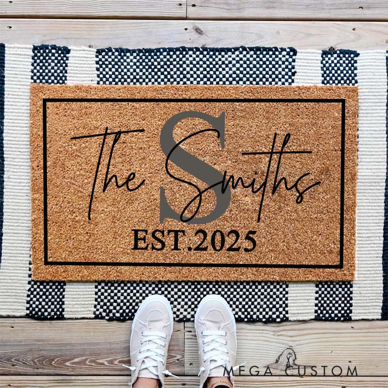 Personalized Home Doormat Monogram Welcome Doormat a Personalized and Timeless Housewarming Gift Welcome Mat for Home Closing Gift New Home Gift