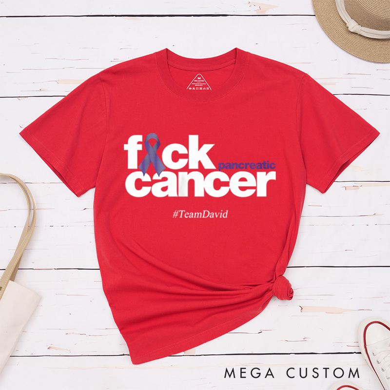 Personalized Fuck Pancreatic Cancer Warrior Survivor Support T-Shirt