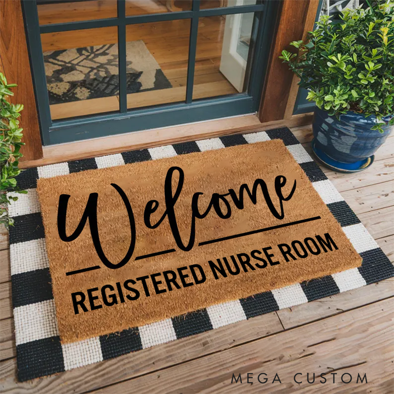 Personalized Nurse Doormat Nurse Appreciation Gift Housewarming Gift 