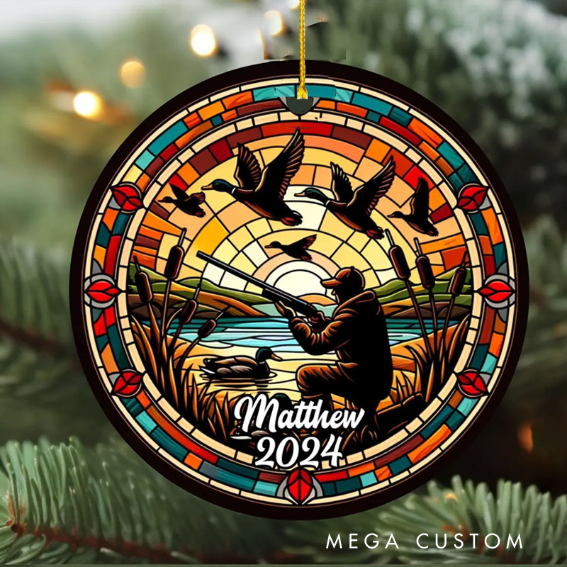 Personalized Duck Hunting Gift Ornament for Hunter Duck Hunting Gift for Him Hunter