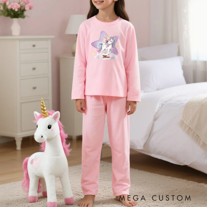 Personalized Animal Design Children's Pajamas with Name House Suit Birthday Gift for Boys and Girls