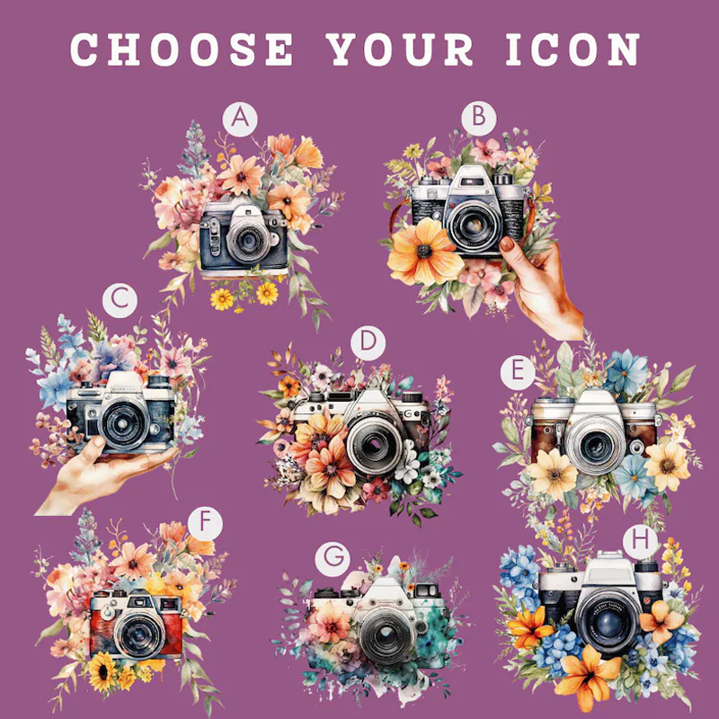 Photographer Ornament Custom Photographer and Photography Lover Gift Photography Ornament Camera Floral Keepsake Christmas