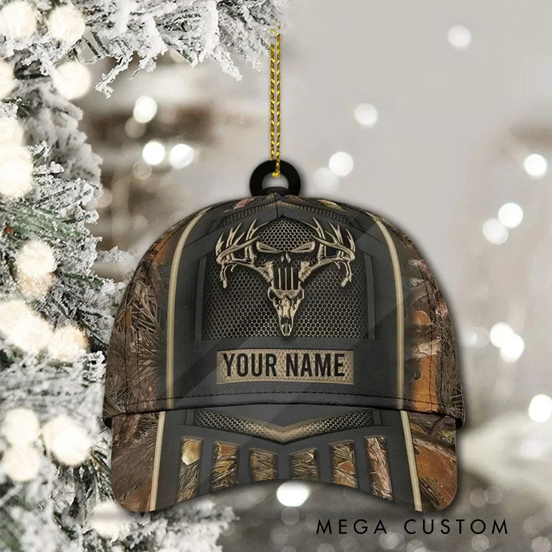 Personalized Deer Hunting Ornament Hunting Lover Ornament Custom Hunting Shaped Ornament Christmas Decor Christmas Gift