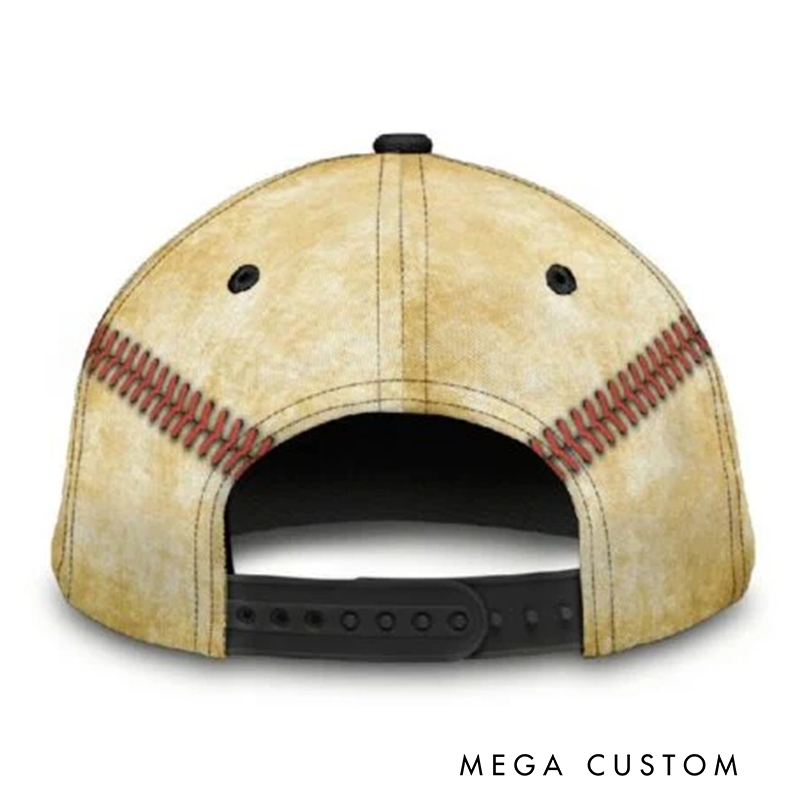 Personalized Baseball Cap with Torn Design Custom Name Number and Flag Details  