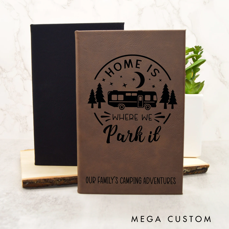 Personalized Travel Adventure Journal Camping Journal Camper Notebook Custom Journal Camping Gift Trip Planner Rv Gift