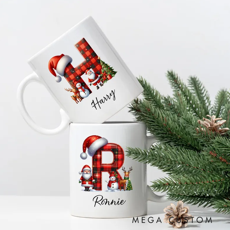 Personalized Name Mug Custom Christmas Mug Ceramic Mug Hot Chocolate Mug Name Mug Xmas Gifts Letter Mug Winter Mug Xmas Mug